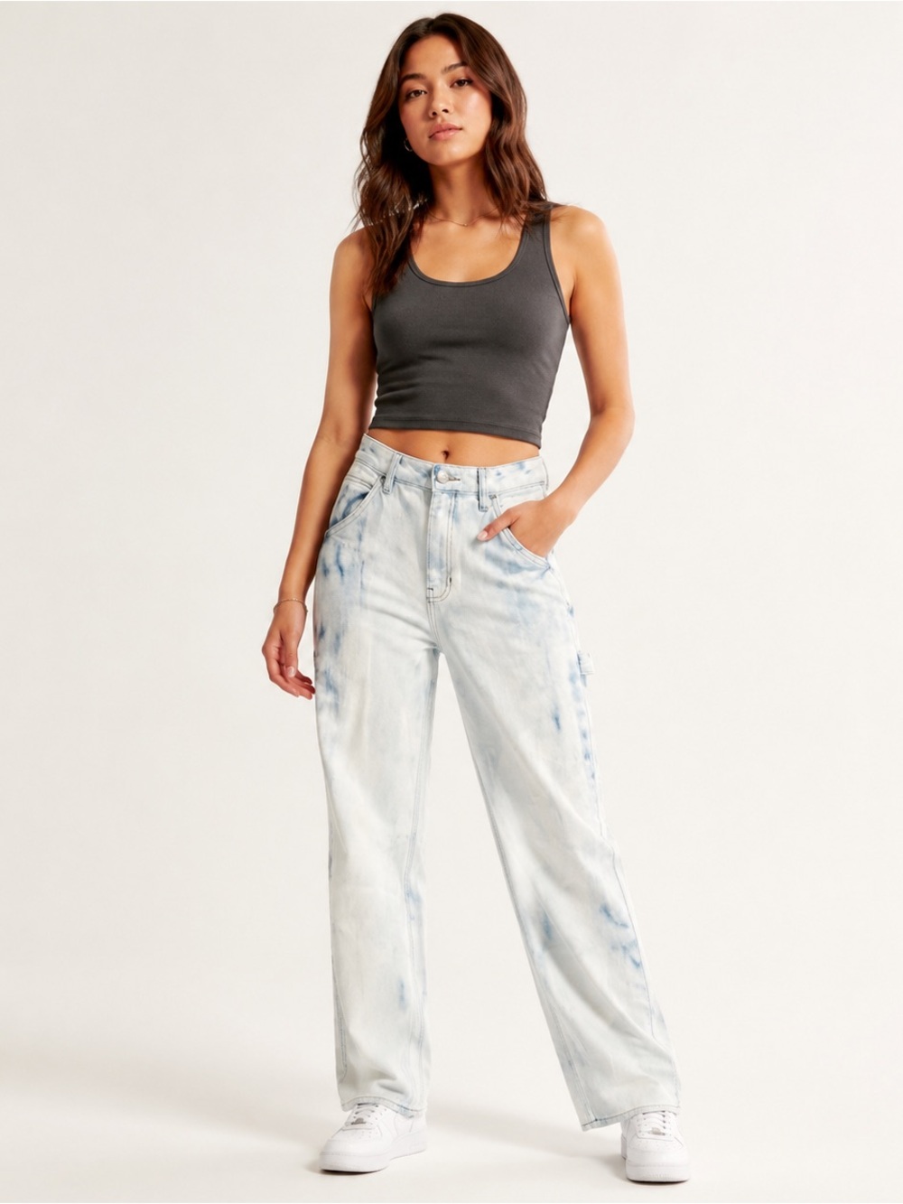 PacSun Acid Wash High Rise Carpenter Straight Leg Jeans 23